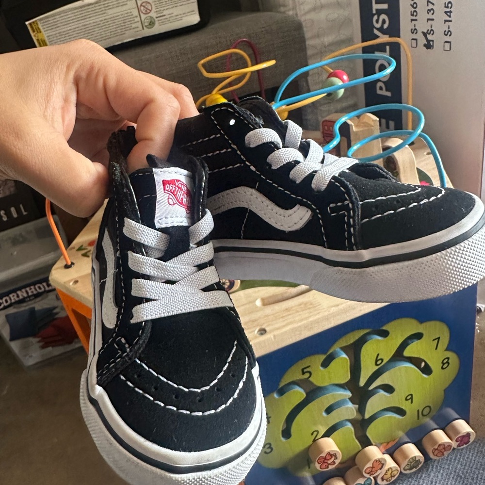 Vans Kids' Black and White High-Tops